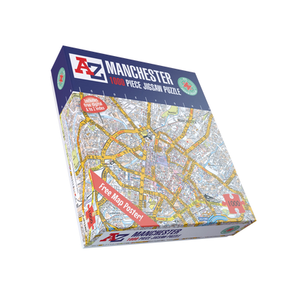 Puzzle 1000 pièces de la carte de Manchester de A à Z