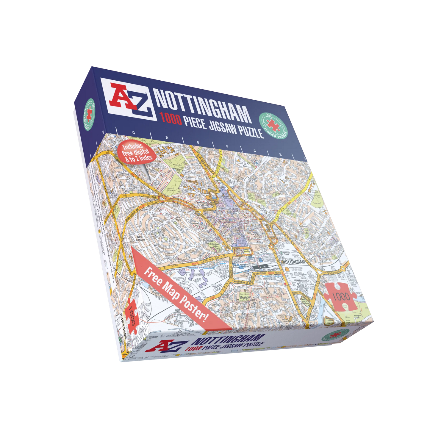 A-Z Map of Nottingham 1000 Piece Jigsaw