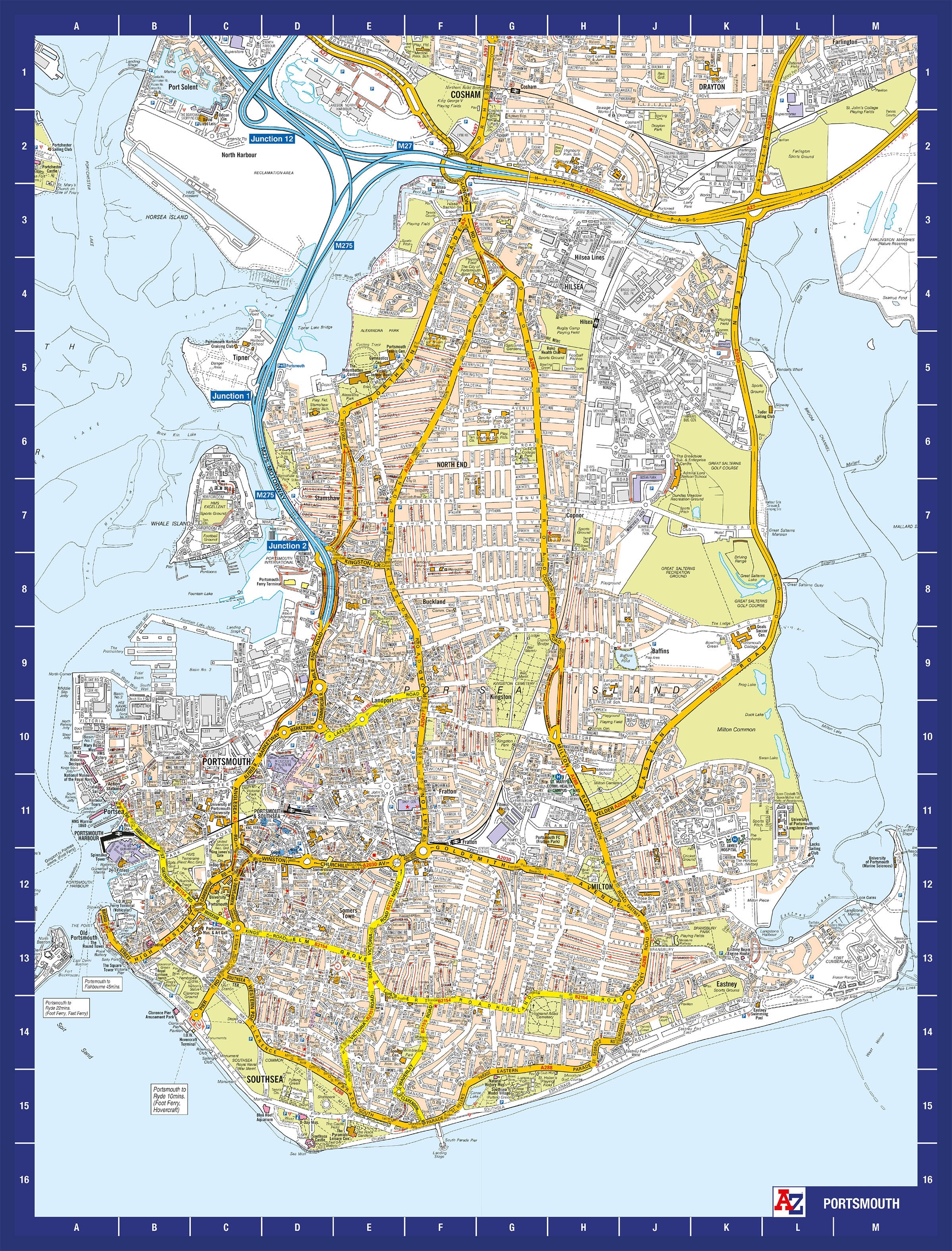 A-Z Map of Portsmouth 1000 Piece Jigsaw – All Jigsaw Puzzles