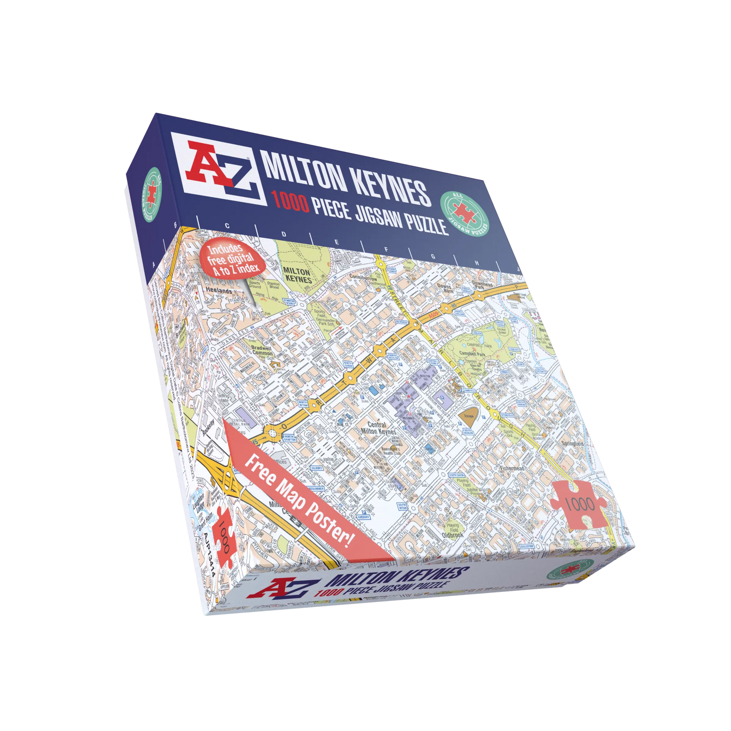 A-Z Map of Milton Keynes 1000 Piece Jigsaw
