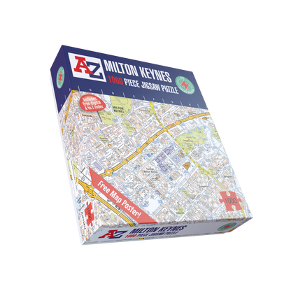 A-Z Map of Milton Keynes 1000 Piece Jigsaw