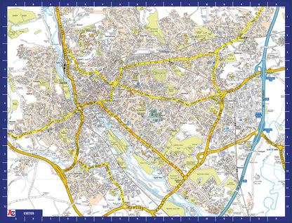 Puzzle 1000 pièces de la carte d'Exeter de A à Z