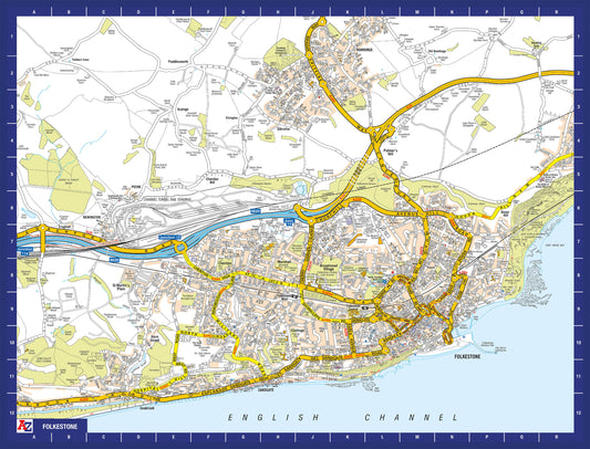 A-Z Map of Folkestone 1000 Piece Jigsaw