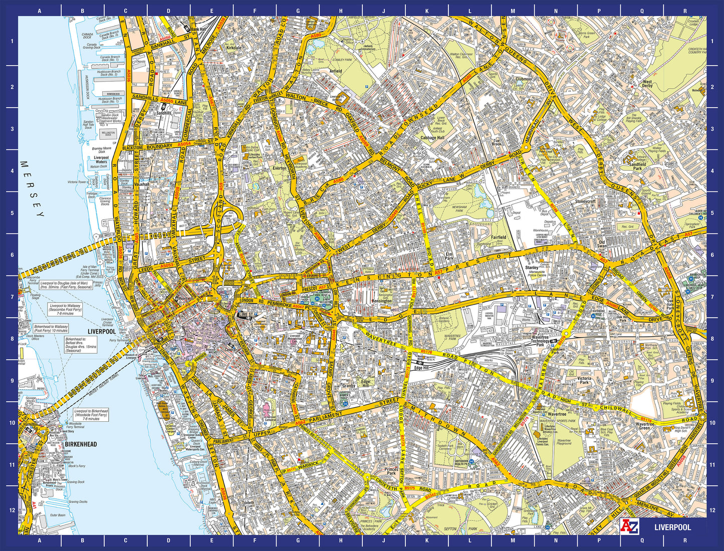 A-Z Map of Liverpool 1000 Piece Jigsaw