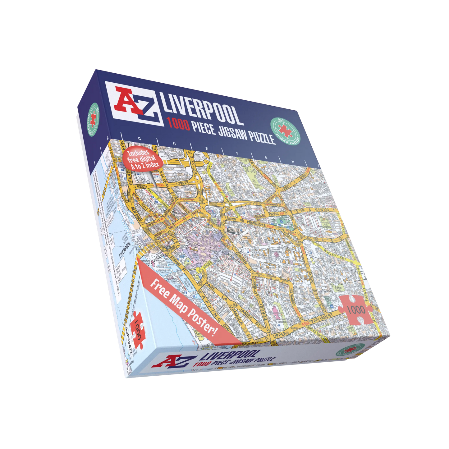A-Z Map of Liverpool 1000 Piece Jigsaw