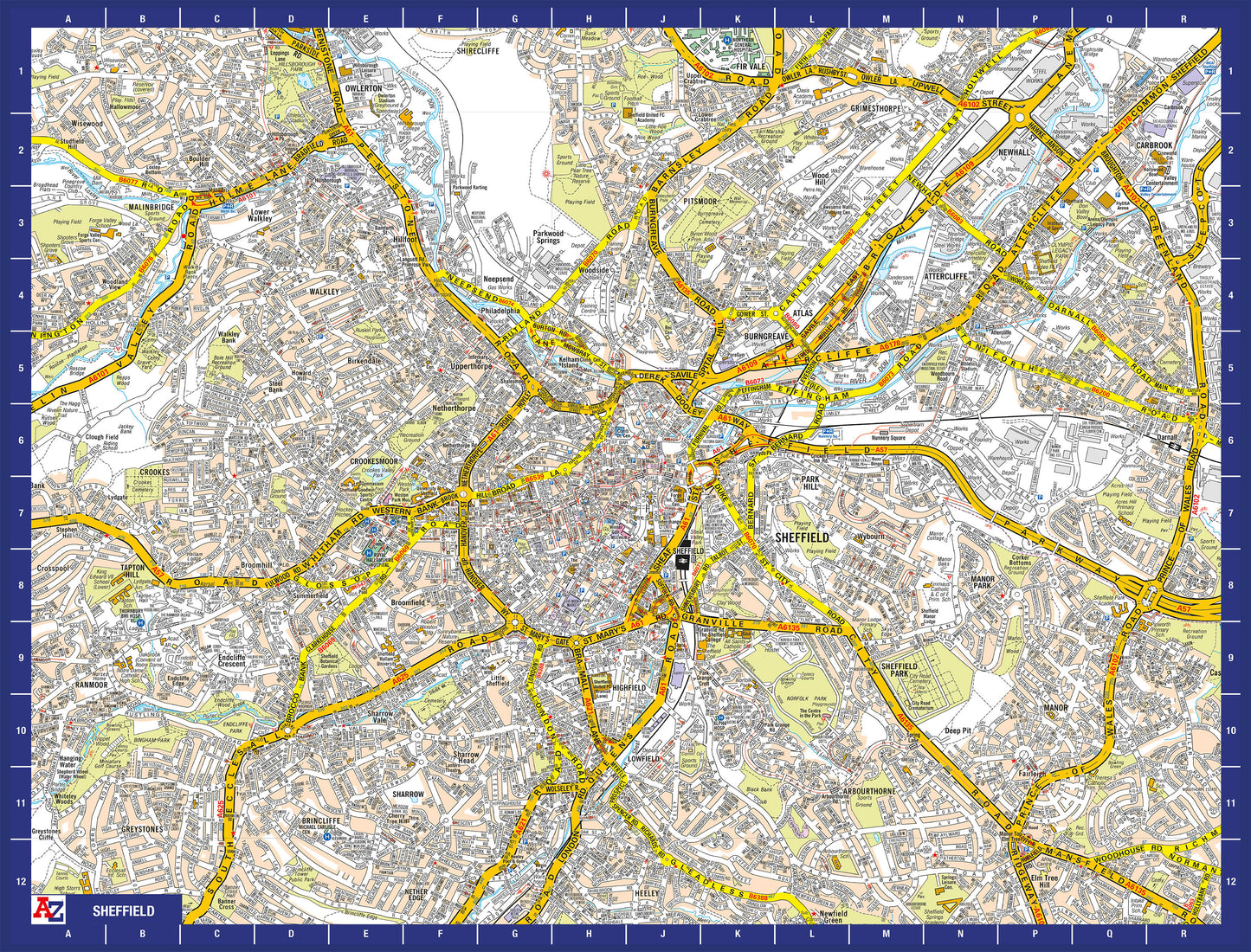 A-Z Map of Sheffield 1000 Piece Jigsaw