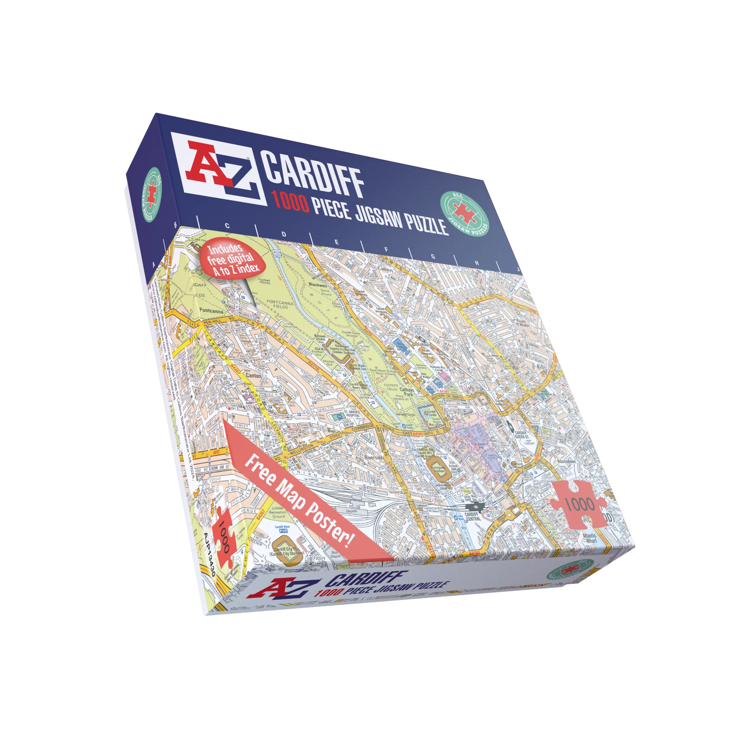 A-Z Map of Cardiff 1000 Piece Jigsaw