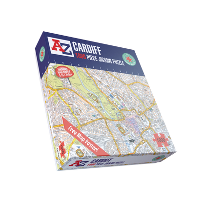 A-Z Map of Cardiff 1000 Piece Jigsaw