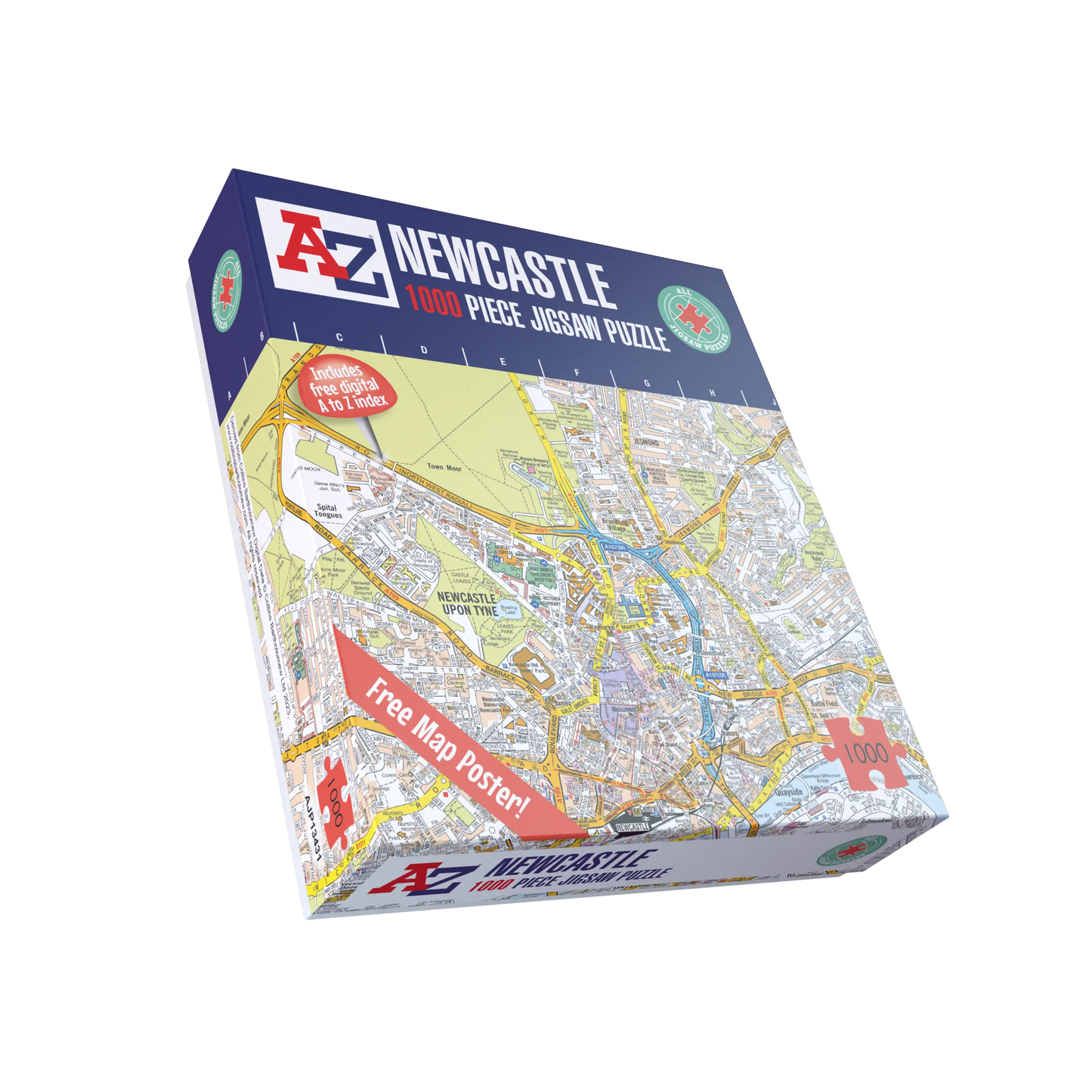 A-Z Map of Newcastle 1000 Piece Jigsaw