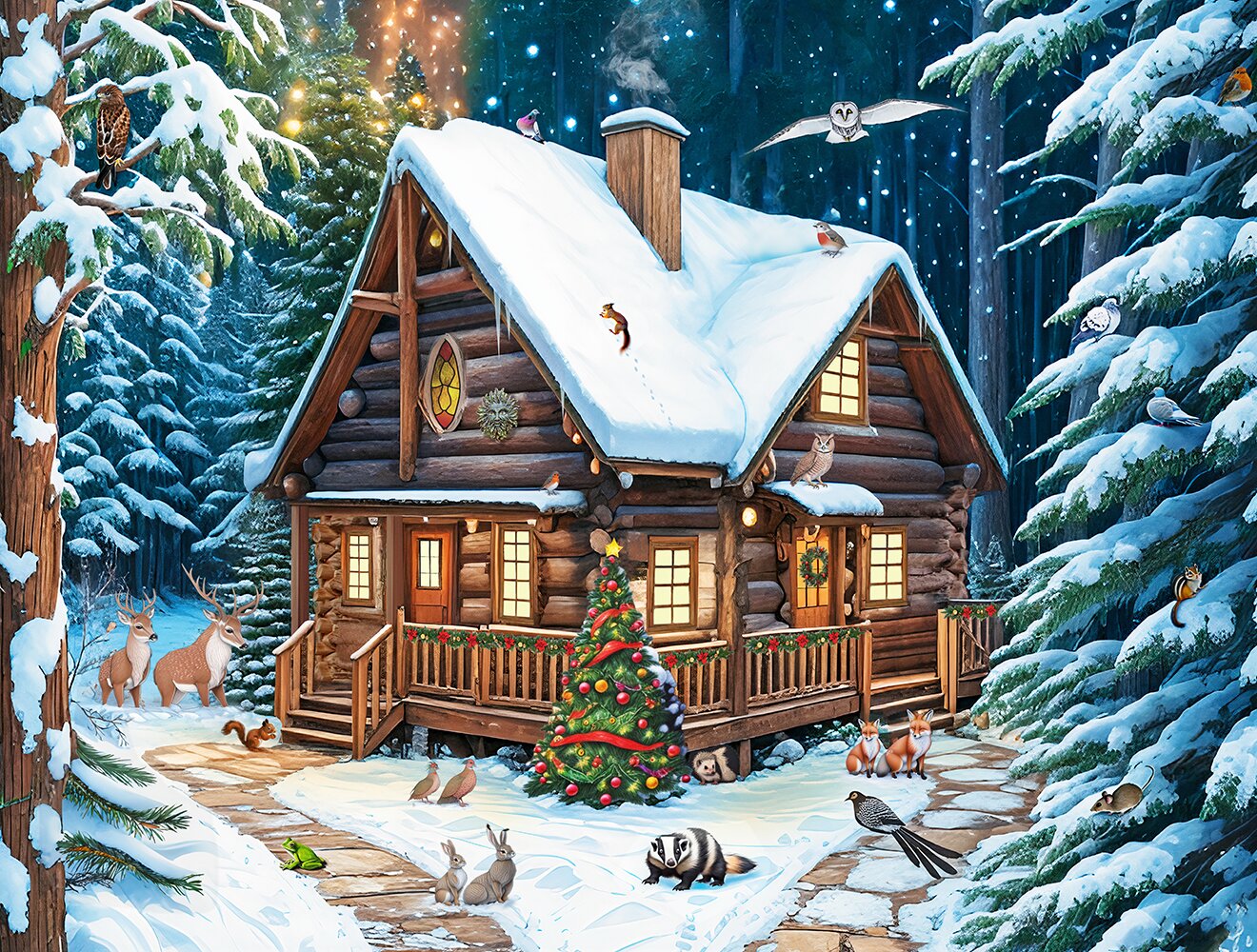 Ensemble de puzzles d'hiver de 1000 pièces