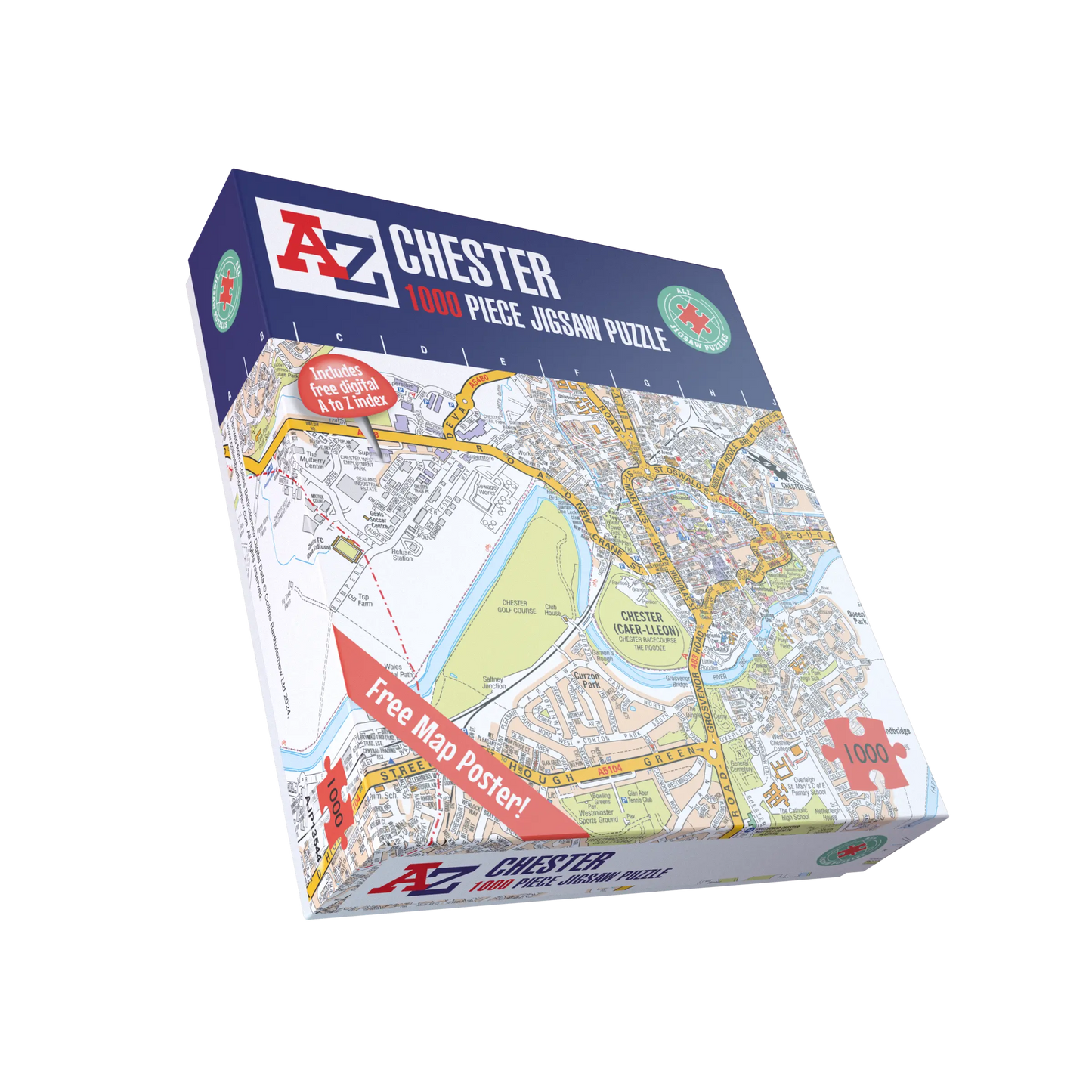 A-Z Map of Chester 1000 Piece Jigsaw