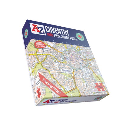 A-Z Map of Coventry 1000 Piece Jigsaw