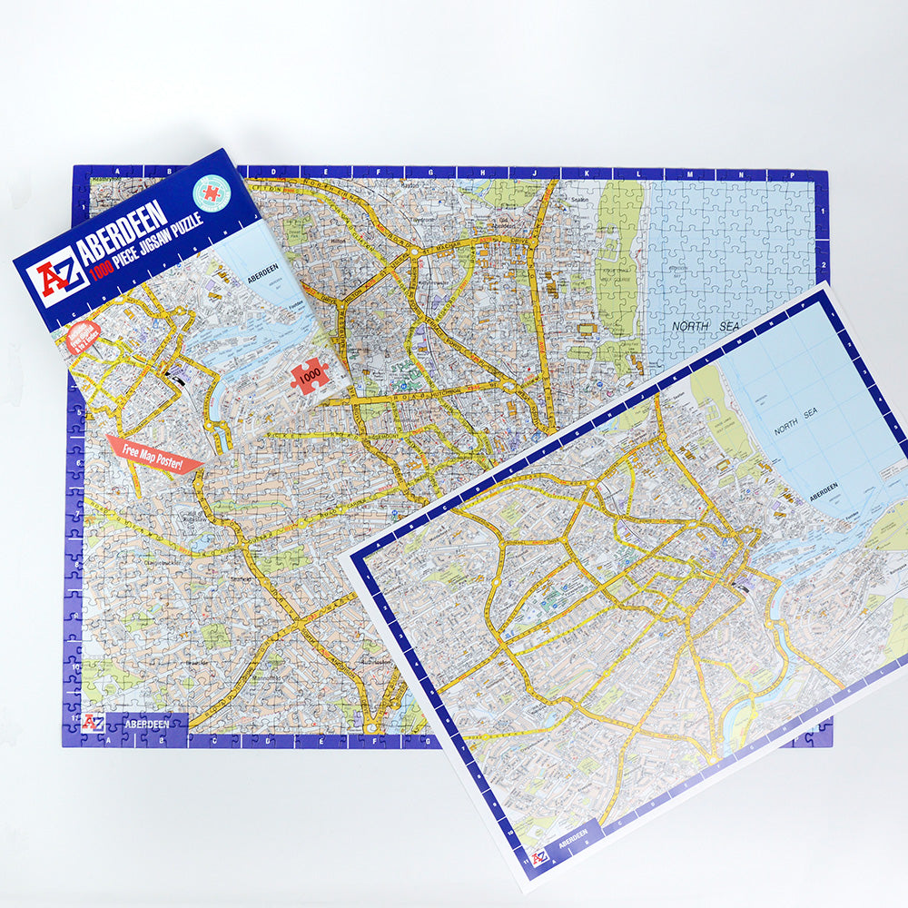 A-Z Map of Aberdeen 1000 Piece Jigsaw – All Jigsaw Puzzles