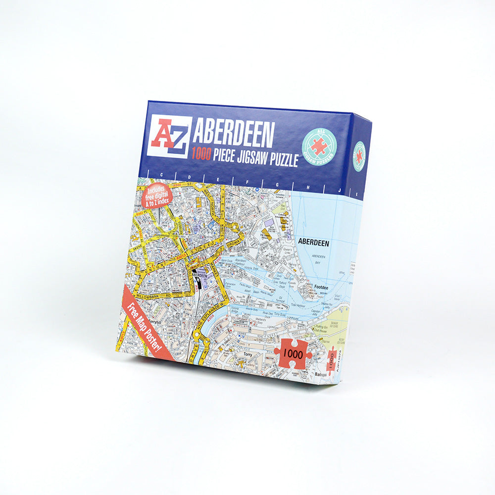 A-Z Map of Aberdeen 1000 Piece Jigsaw – All Jigsaw Puzzles