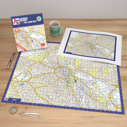 A-Z Map of Derby 1000 Piece Jigsaw
