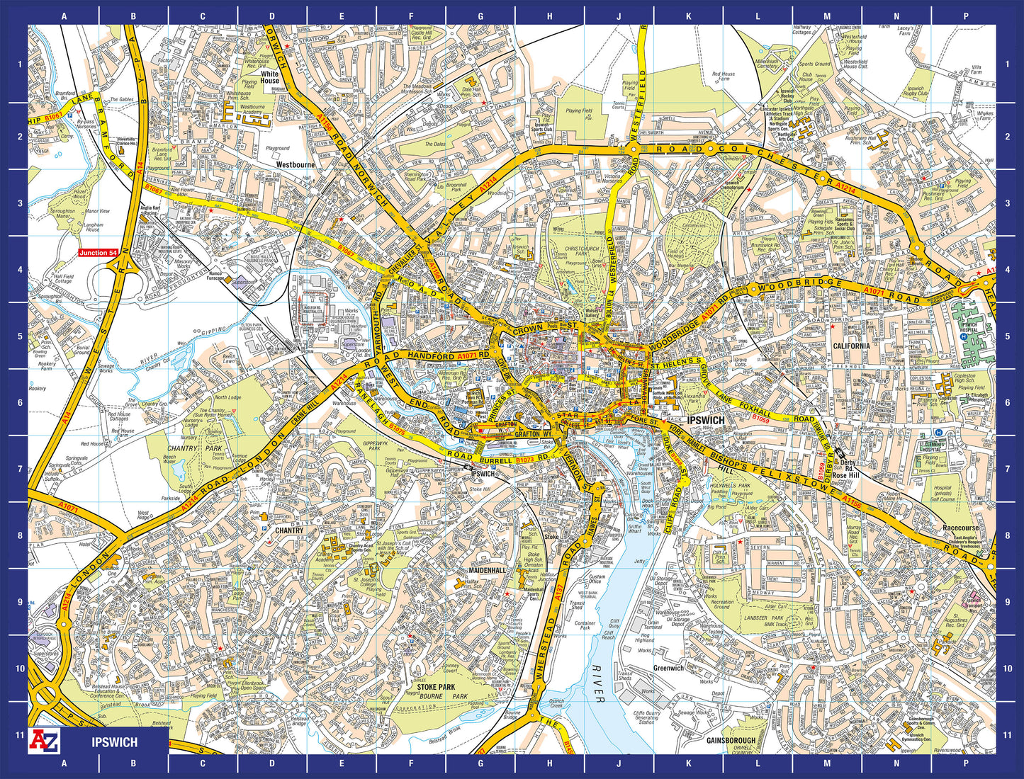 A-Z Map of Ipswich 1000 Piece Jigsaw