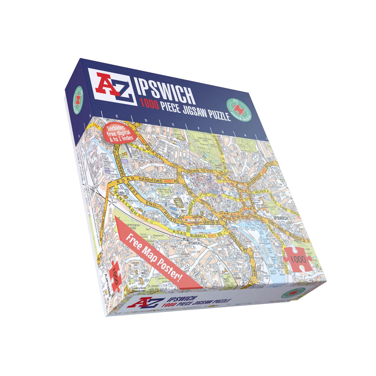 A-Z Map of Ipswich 1000 Piece Jigsaw