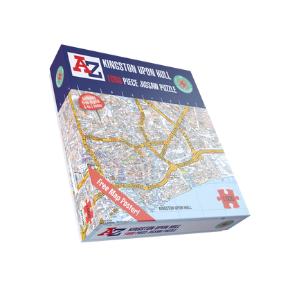 A-Z Map of Kingston Upon Hull 1000 Piece Jigsaw