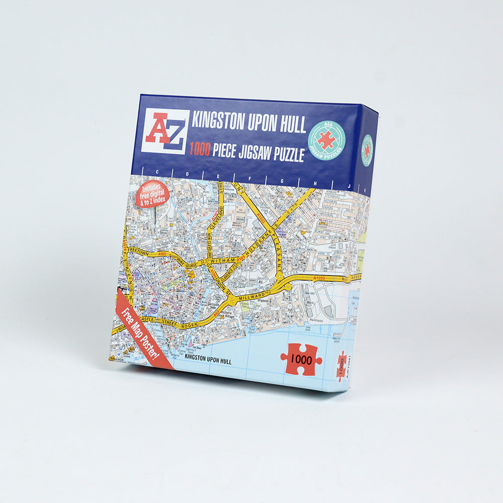 A-Z Map of Kingston Upon Hull 1000 Piece Jigsaw – All Jigsaw Puzzles