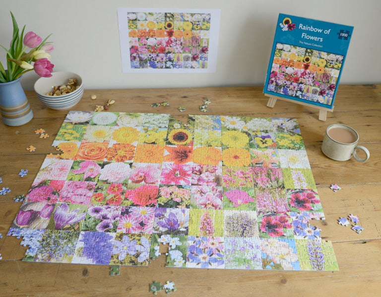 Rainbow Of Flowers 1000 Piece Jigsaw Puzzle – All Jigsaw Puzzles