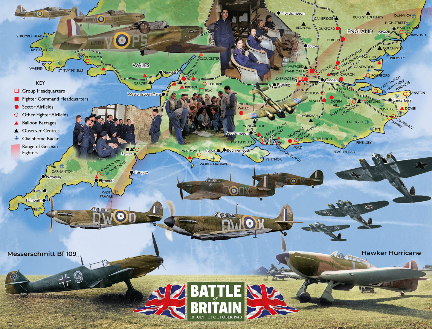 Imperial War Museums Battle of Britain 85th Anniversary 1000 Piece Jigsaw Puzzle