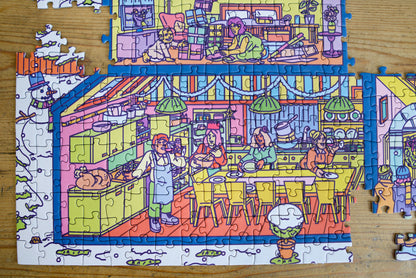 Holly Jolly Christmas House 1000 Piece Jigsaw Puzzle