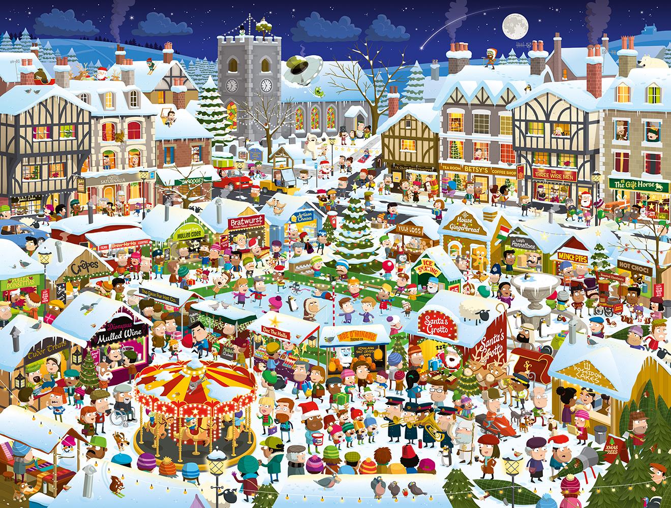 M J Cartoons 3 x 1000 Piece Jigsaw Puzzle Bundle