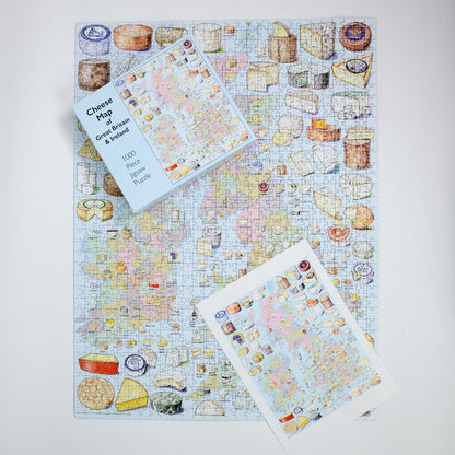 Cheese Map of the UK 1000 Piece Jigsaw Puzzle