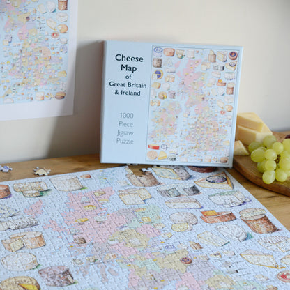Cheese Map of the UK 1000 Piece Jigsaw Puzzle