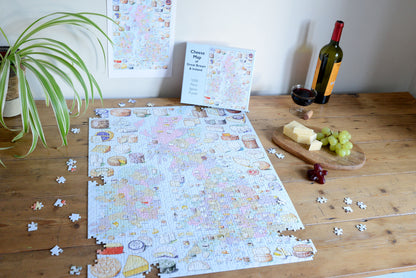 Cheese Map of the UK 1000 Piece Jigsaw Puzzle