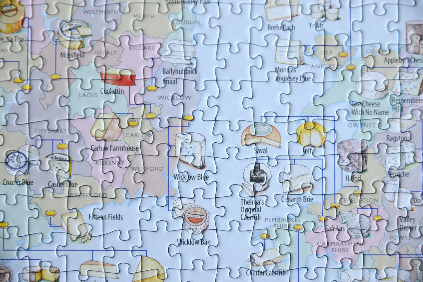 Cheese Map of the UK 1000 Piece Jigsaw Puzzle