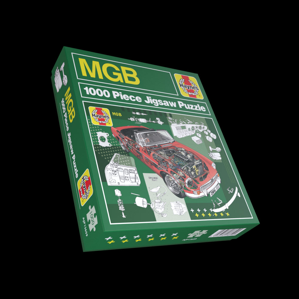 MGB 1000 piece jigsaw puzzle box on a white background