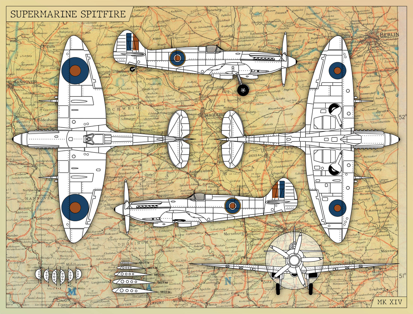 Imperial War Museums Spitfire 90th Anniversary 1000 Piece Jigsaw Puzzle