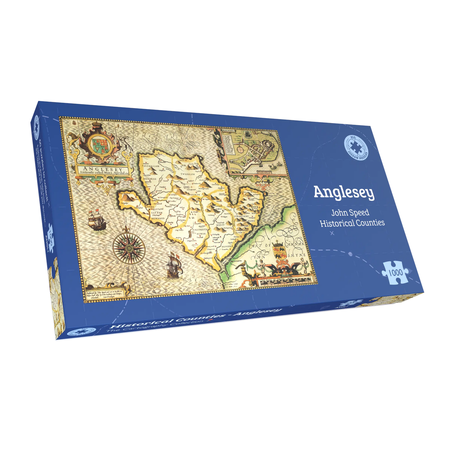 Anglesey Historical Map 1000 Piece Jigsaw Puzzle (1610)
