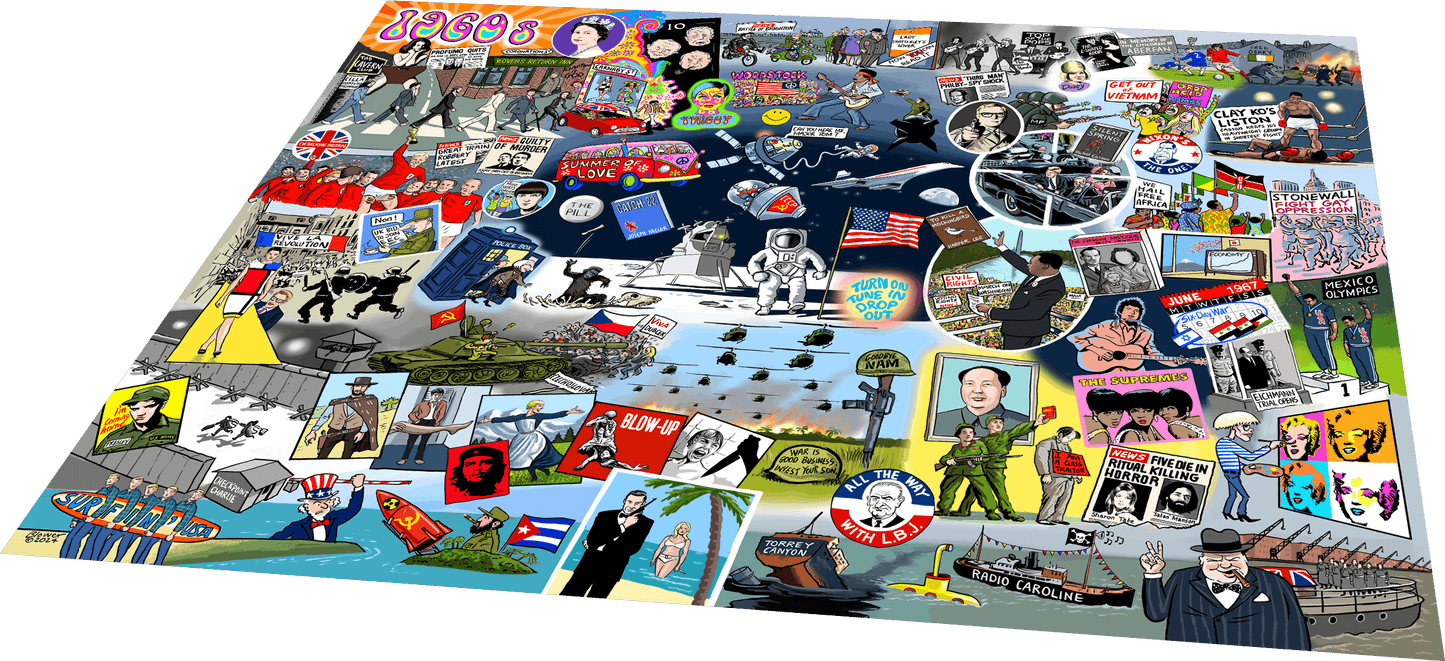 The Telegraph 1960s According to Blower 1000 or 300 Piece Jigsaw Puzzle
