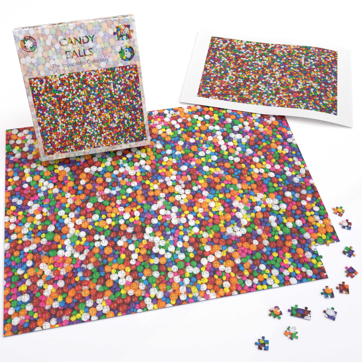 Candy Balls  - Impuzzible No.8 - 1000 or 500 Piece Jigsaw puzzle