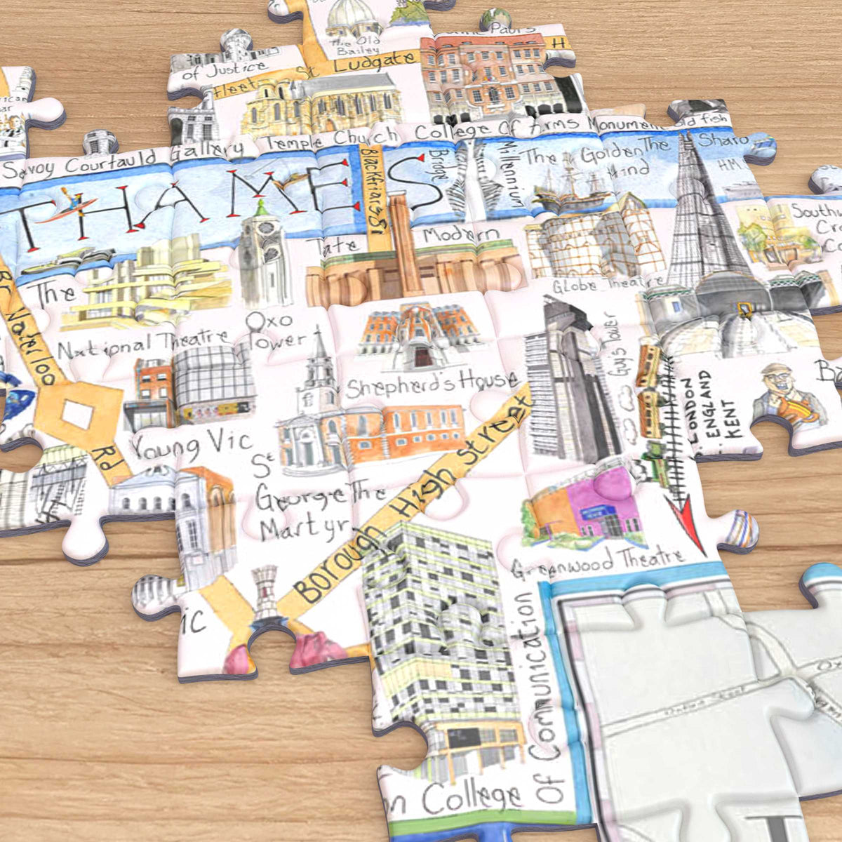 Carte de Londres - Puzzle Tim Bulmer 1000 pièces