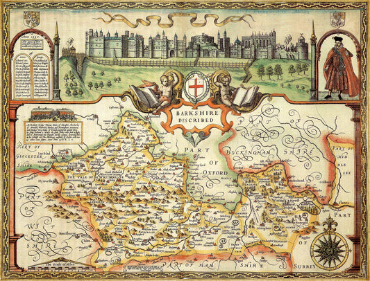 Historische Karte von Berkshire, 1000-teiliges Puzzle (1610)