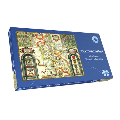 Historische Karte von Buckinghamshire, 1000-teiliges Puzzle (1610)
