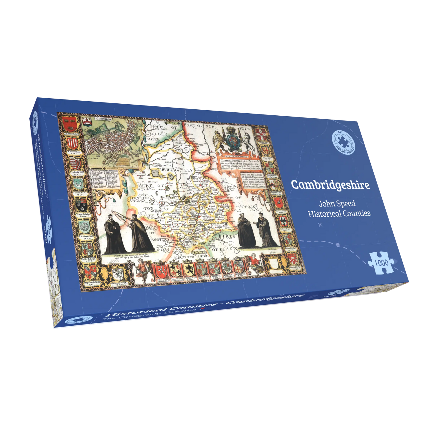Historische Karte von Cambridgeshire, 1000-teiliges Puzzle (1610)