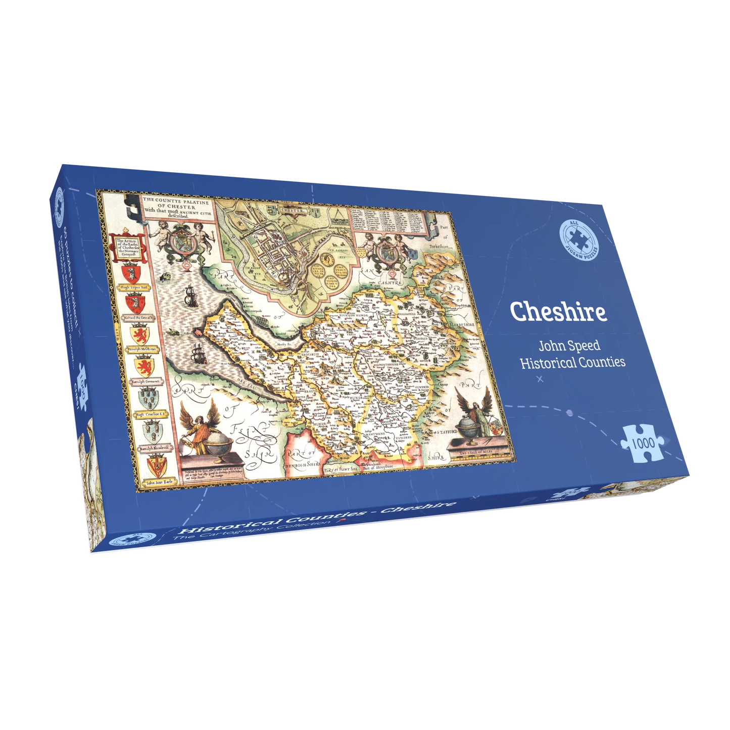 Puzzle 1000 pièces Carte historique du Cheshire (1610)