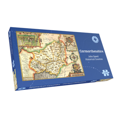 Historische Karte von Carmarthenshire, 1000-teiliges Puzzle (1610)