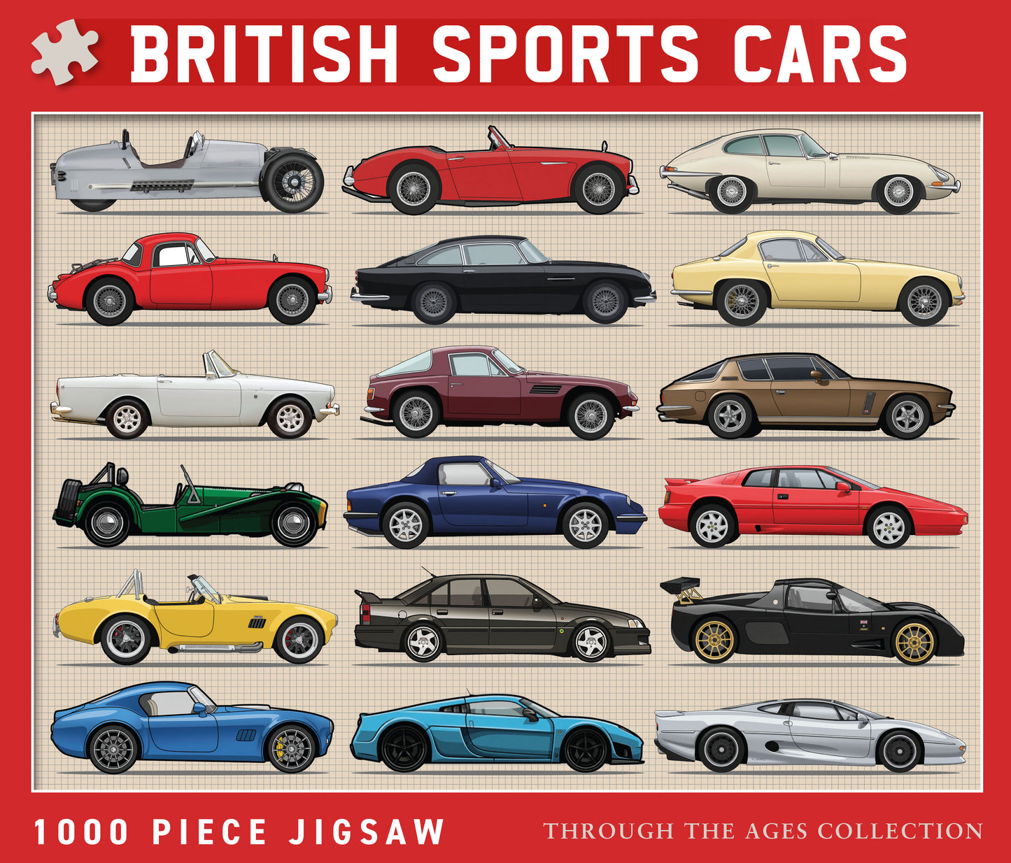 British Sports Cars 1000 Piece Jigsaw