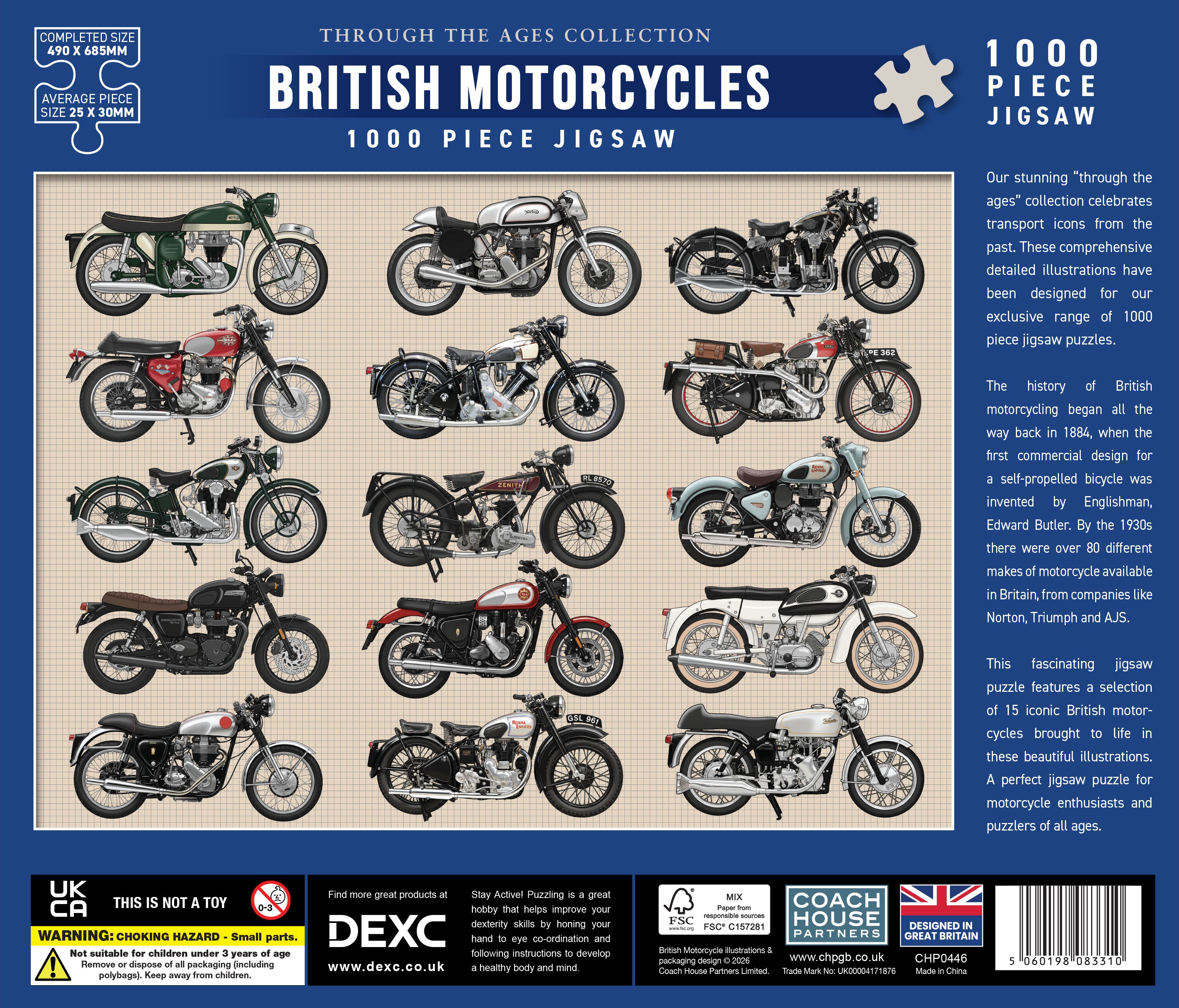 British Motorcycles 1000 Piece Jigsaw – All Jigsaw Puzzles