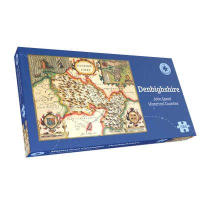 Puzzle 1000 pièces de la carte historique du Denbighshire (1610)