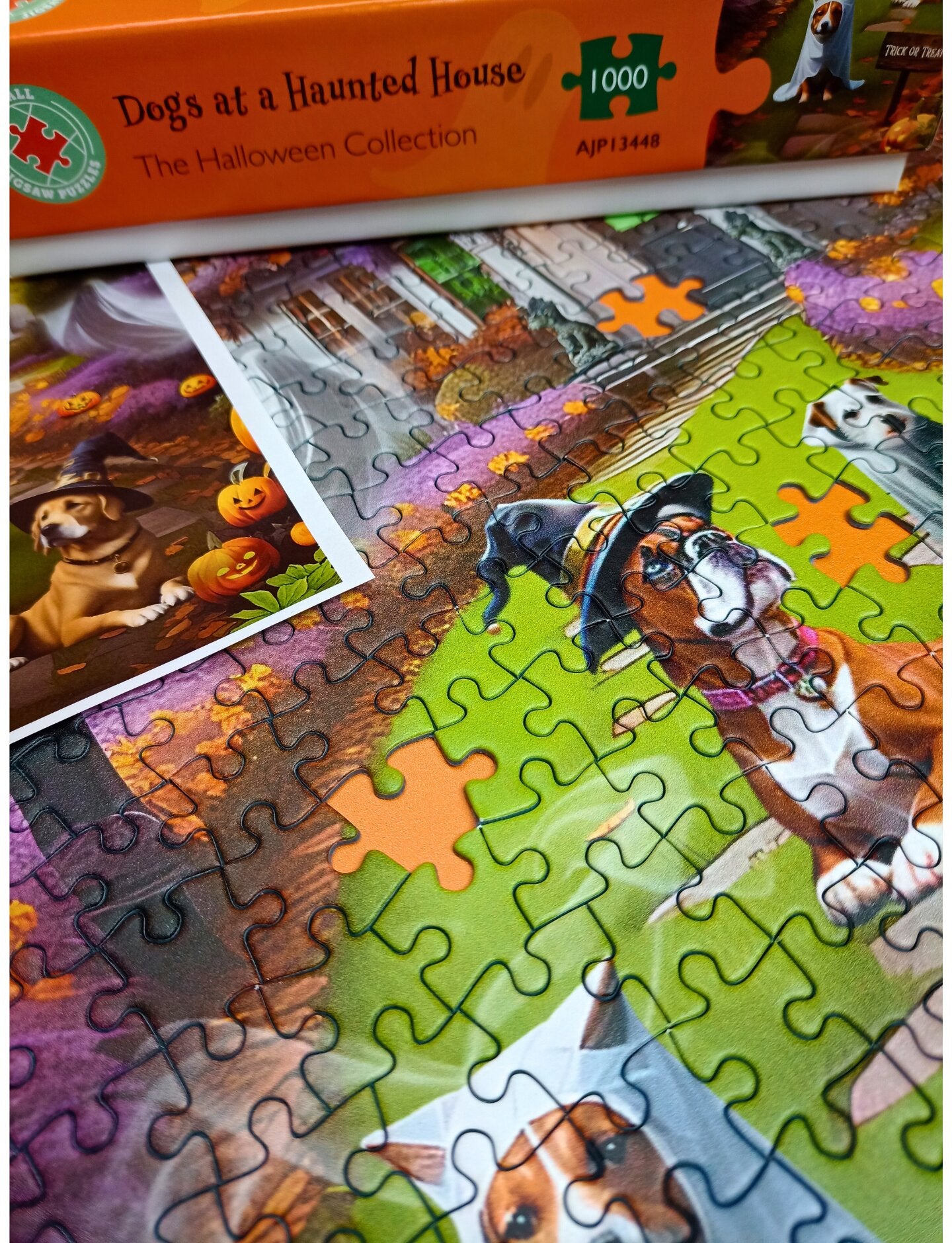Puzzle de 1000 ou 500 pièces Chiens dans une maison hantée