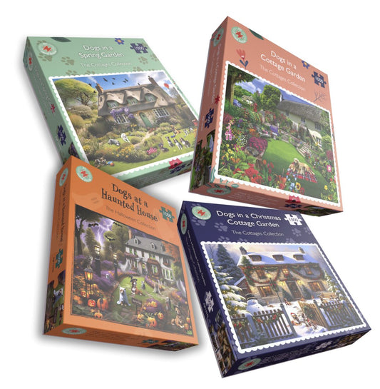 Puzzle 1000 pièces « Chalet saisonnier pour chiens »