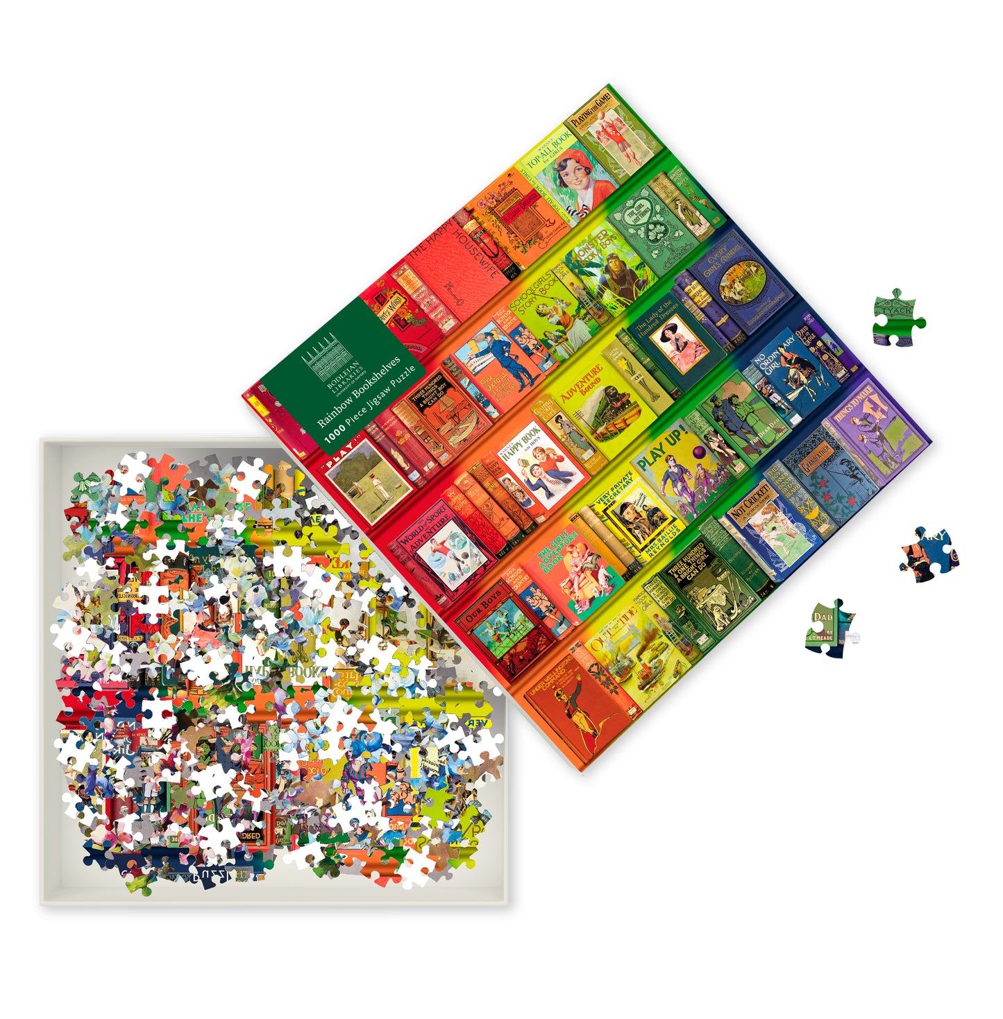Bodleian Libraries: Rainbow Bookshelves 1000 Piece Jigsaw Puzzle