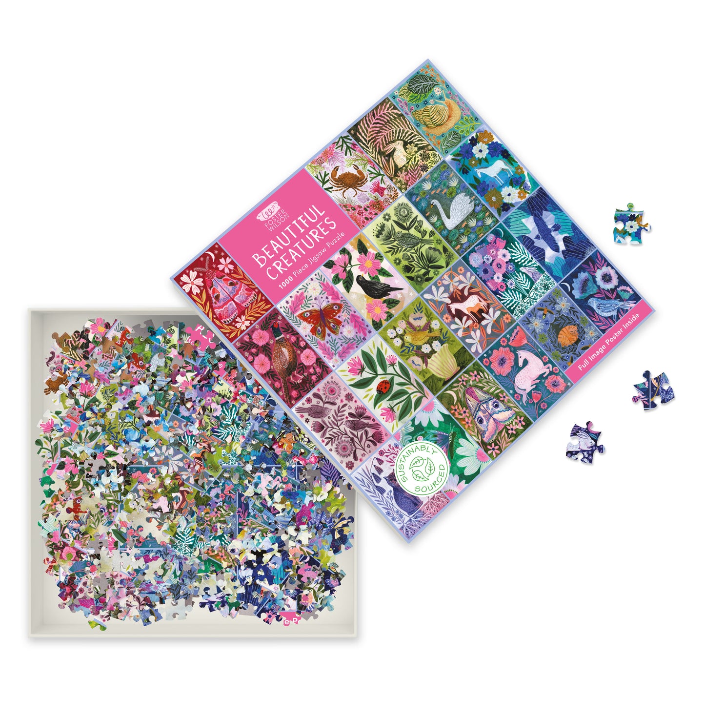 Lee Foster-Wilson: Beautiful Creatures 1000 Piece Jigsaw Puzzle