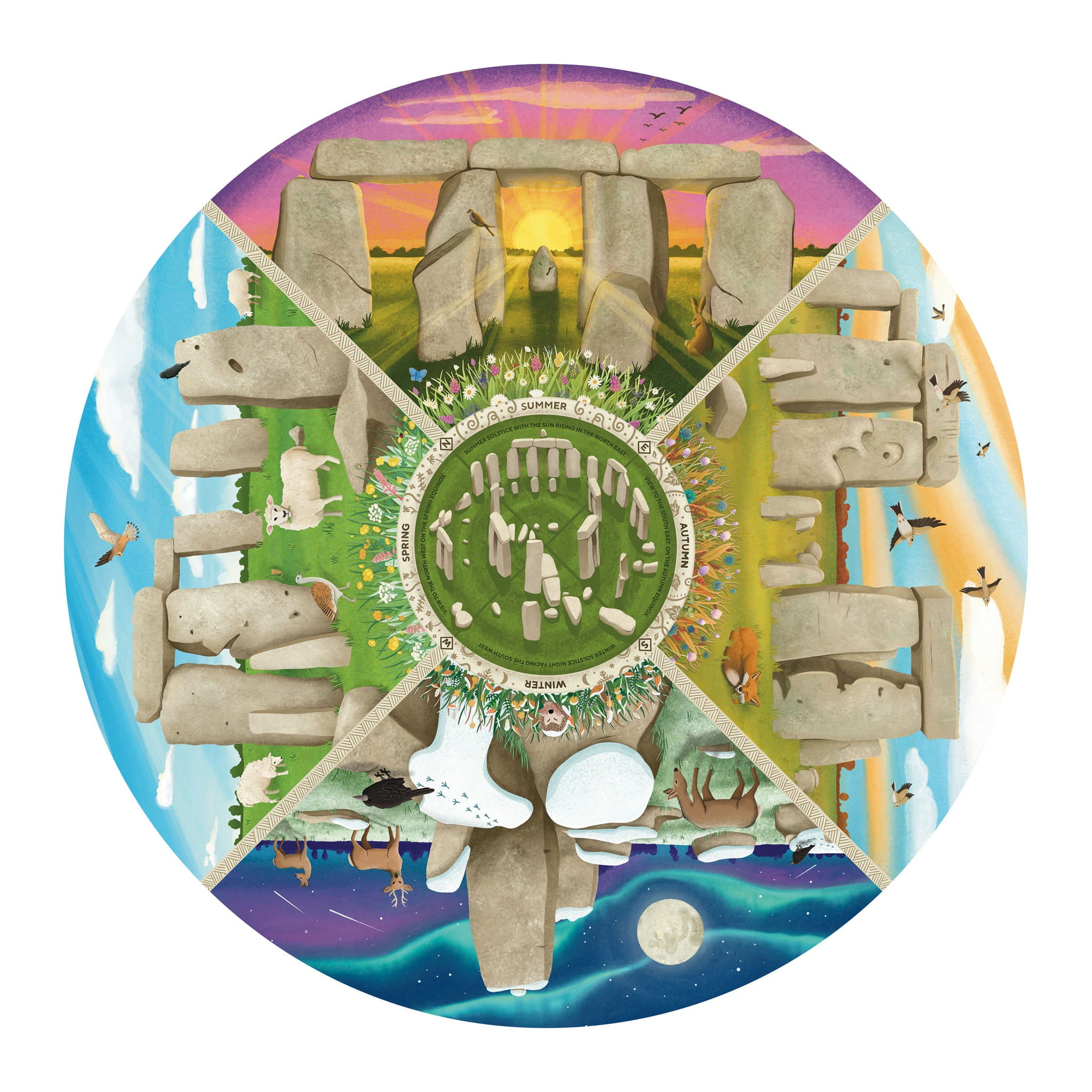 コレクション English heritage STONEHENGE English Heritage Stonehenge 500 Piece Circular Jigsaw Puzzle – All